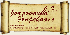Jorgovanka Hrnjaković vizit kartica